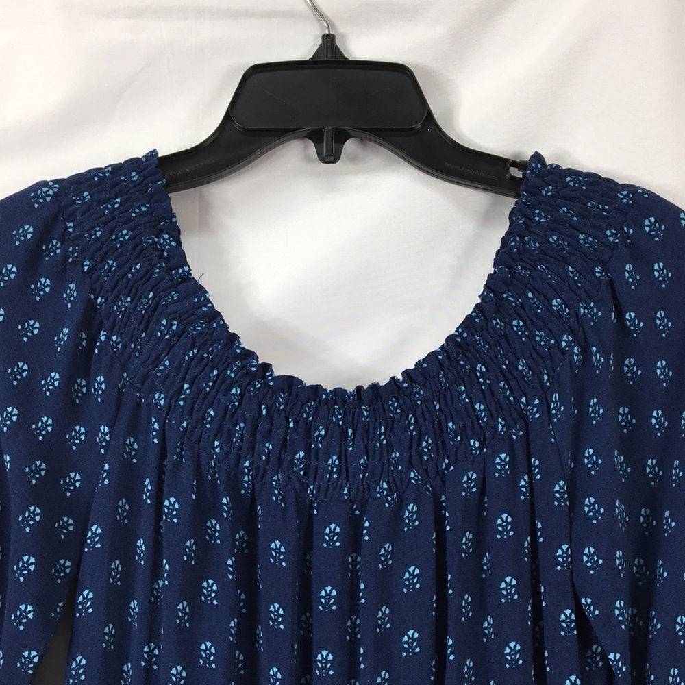 Anthropologie Kaleo Navy Floral Off the Shoulder romper Size XS NEW With Tags - Picture 11 of 16